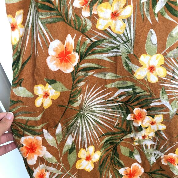 Naturals d&co Linen Blend Floral Tropical Maxi Dress 1X Quiet Luxury Resort - Picture 4 of 9